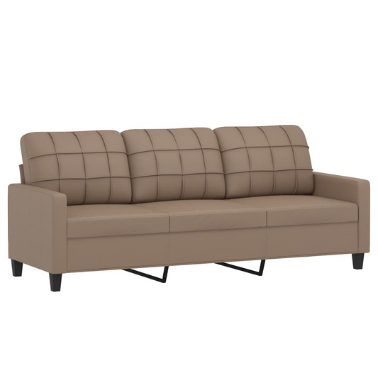 NEW! - 3-Seater Sofa Cappuccino Leather