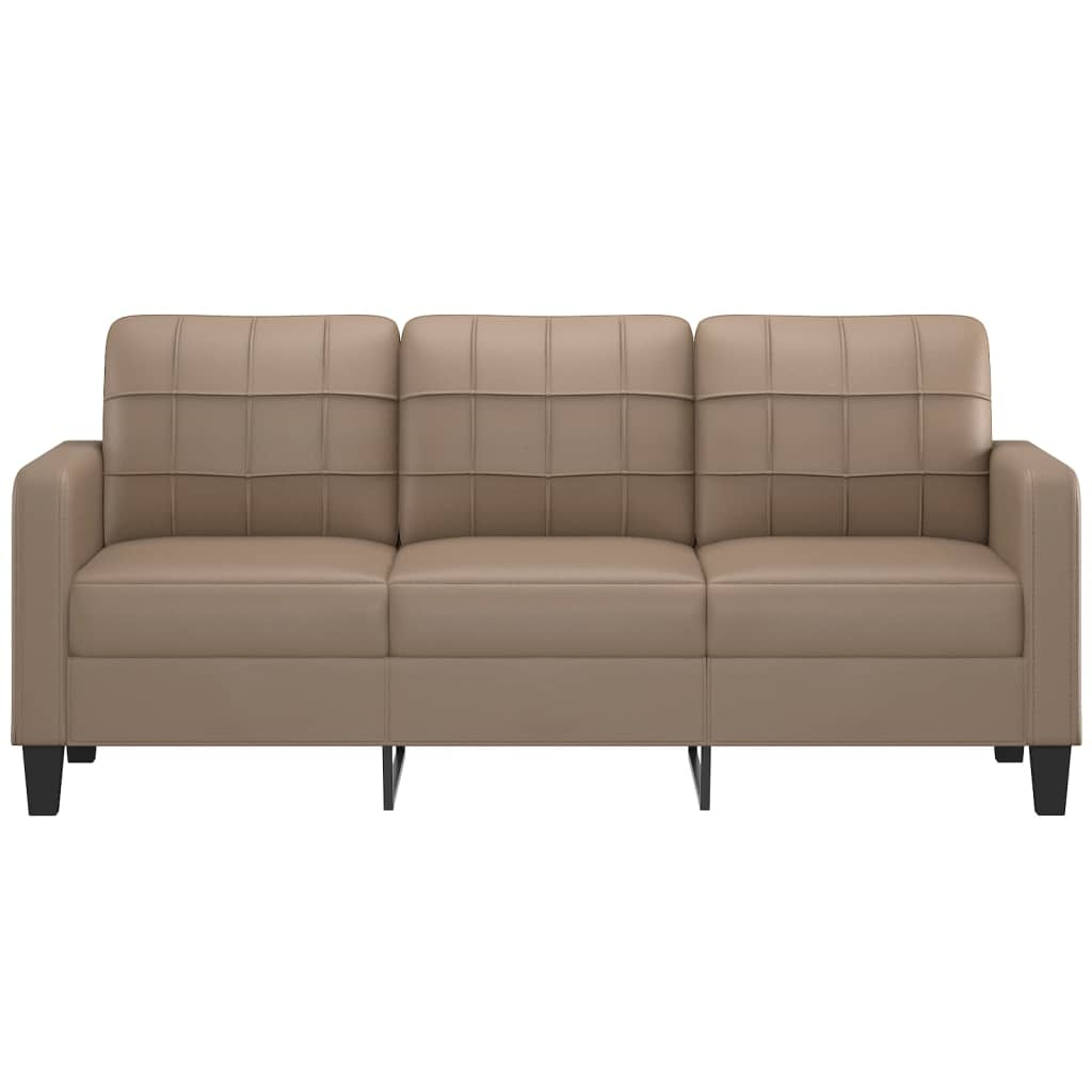 3-Seater Sofa Cappuccino Leather