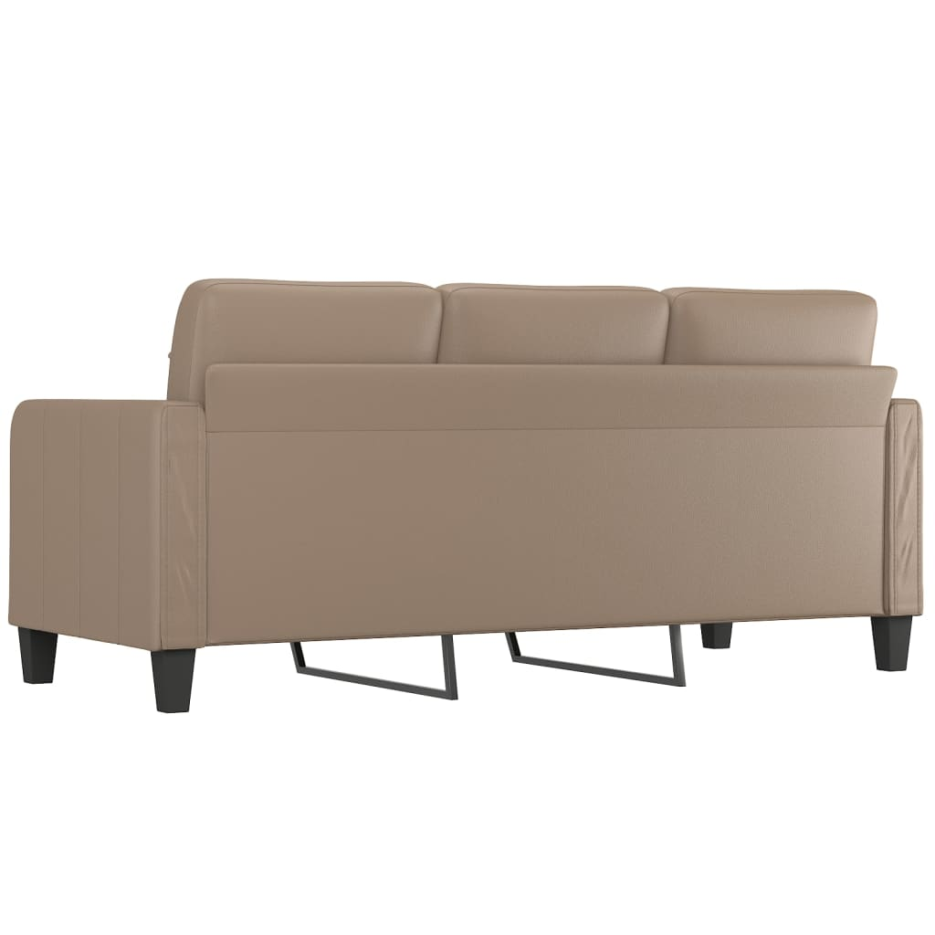 3-Seater Sofa Cappuccino Leather