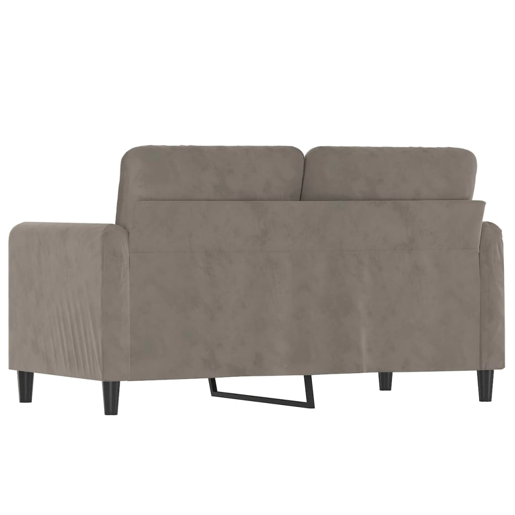 2-Seater Sofa Light Gray Velvet