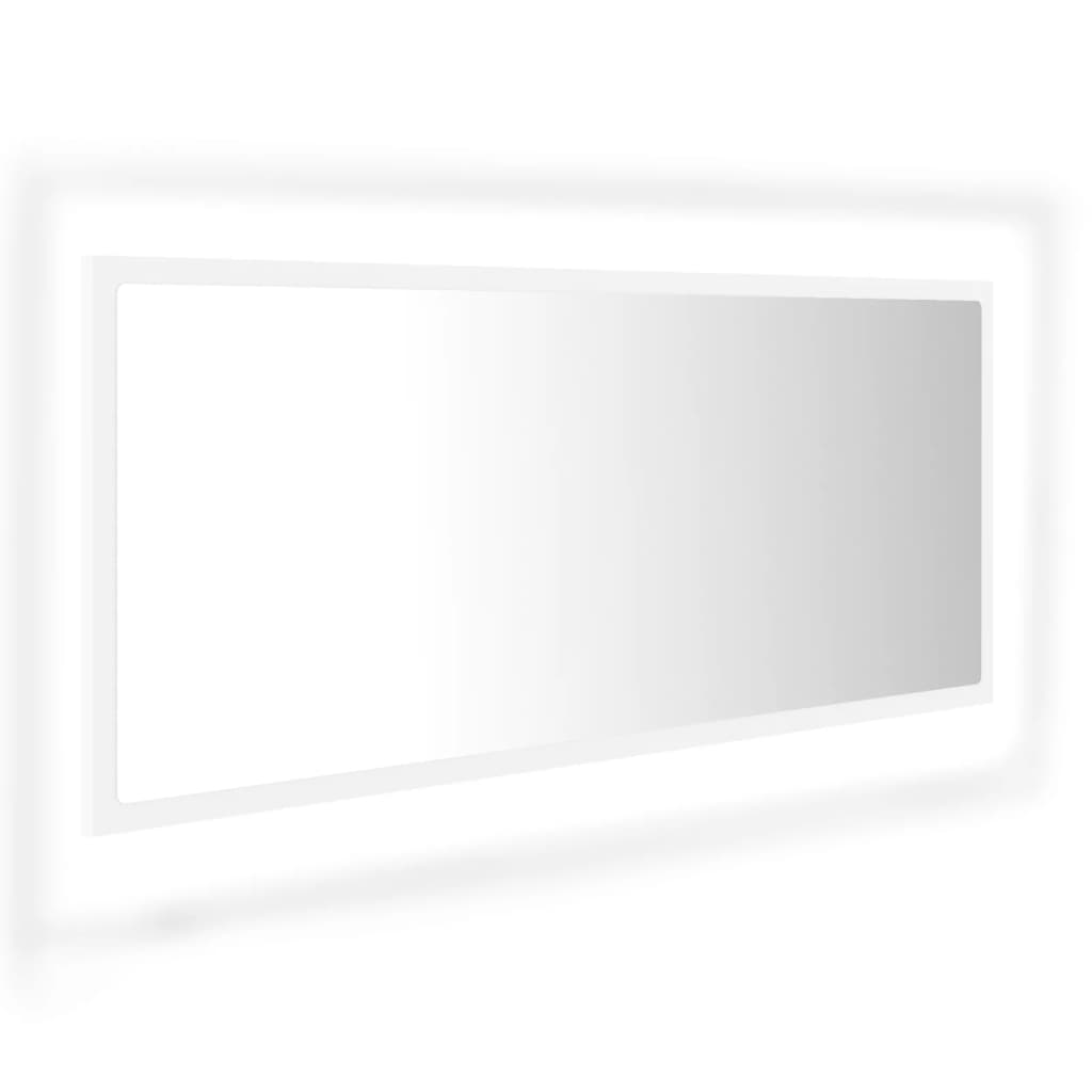 Acrylic White LED Bathroom Mirror