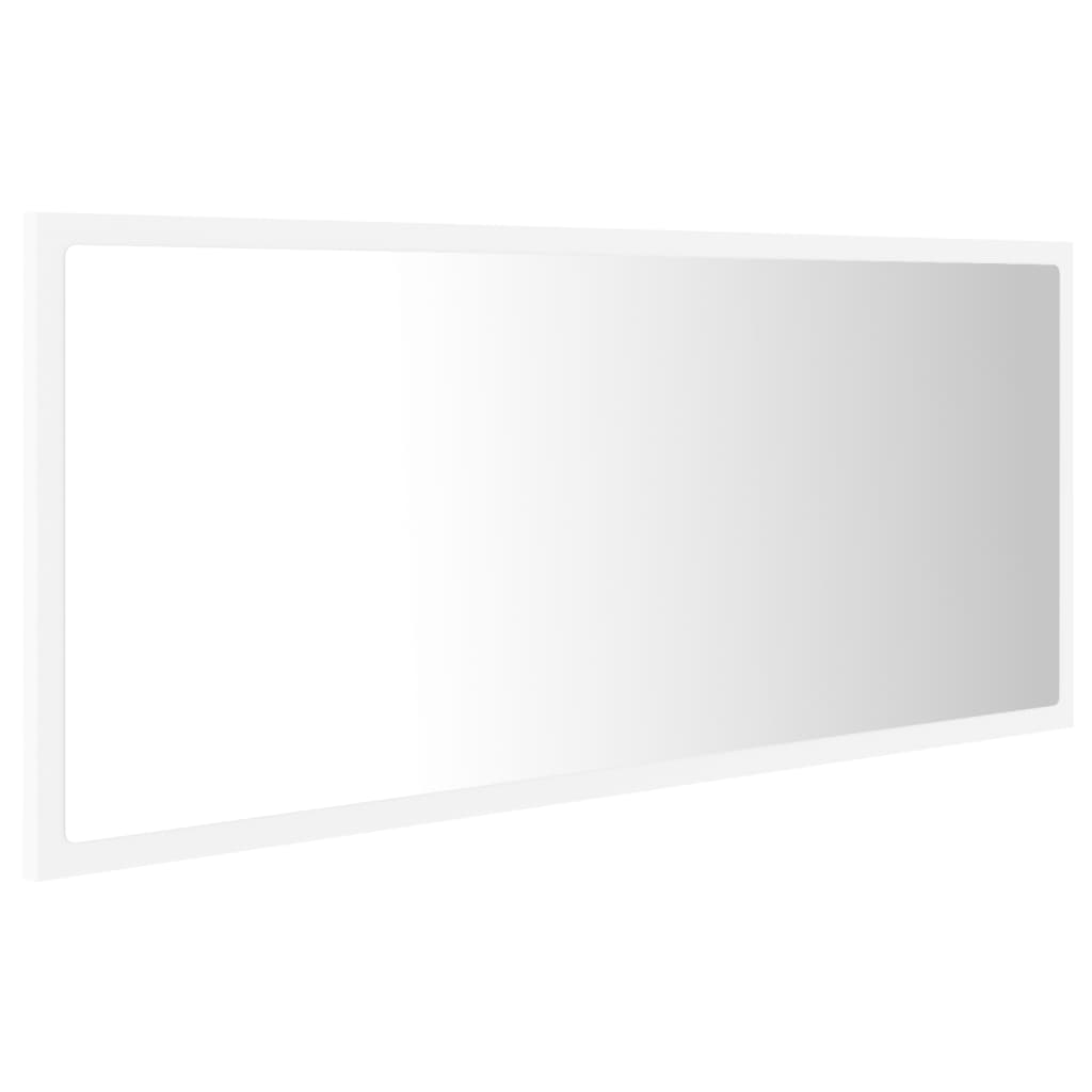 Acrylic White LED Bathroom Mirror