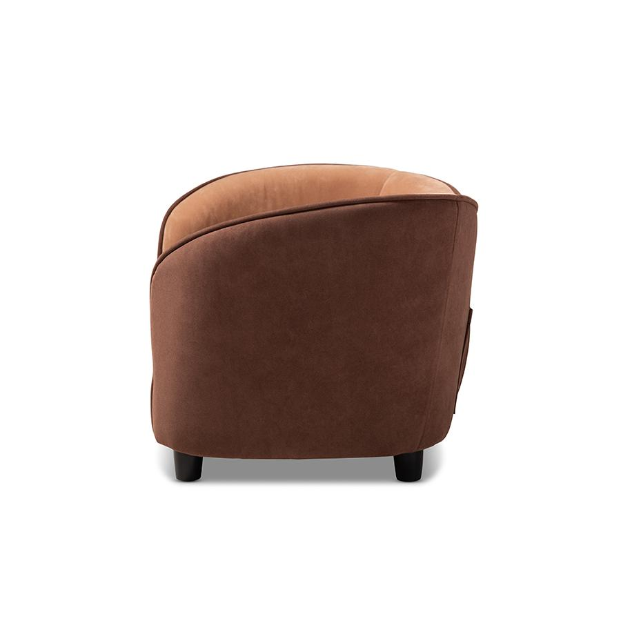 Modern and Contemporary Two-Tone Light and Dark Brown Upholstered Pet Sofa Bed