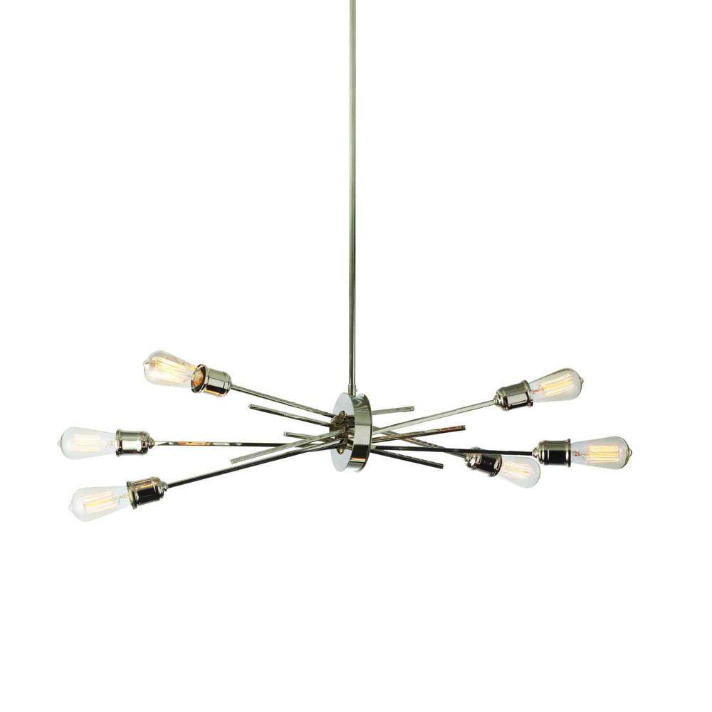 6LT Horizontal Pendant - Burnished Chrome Finish