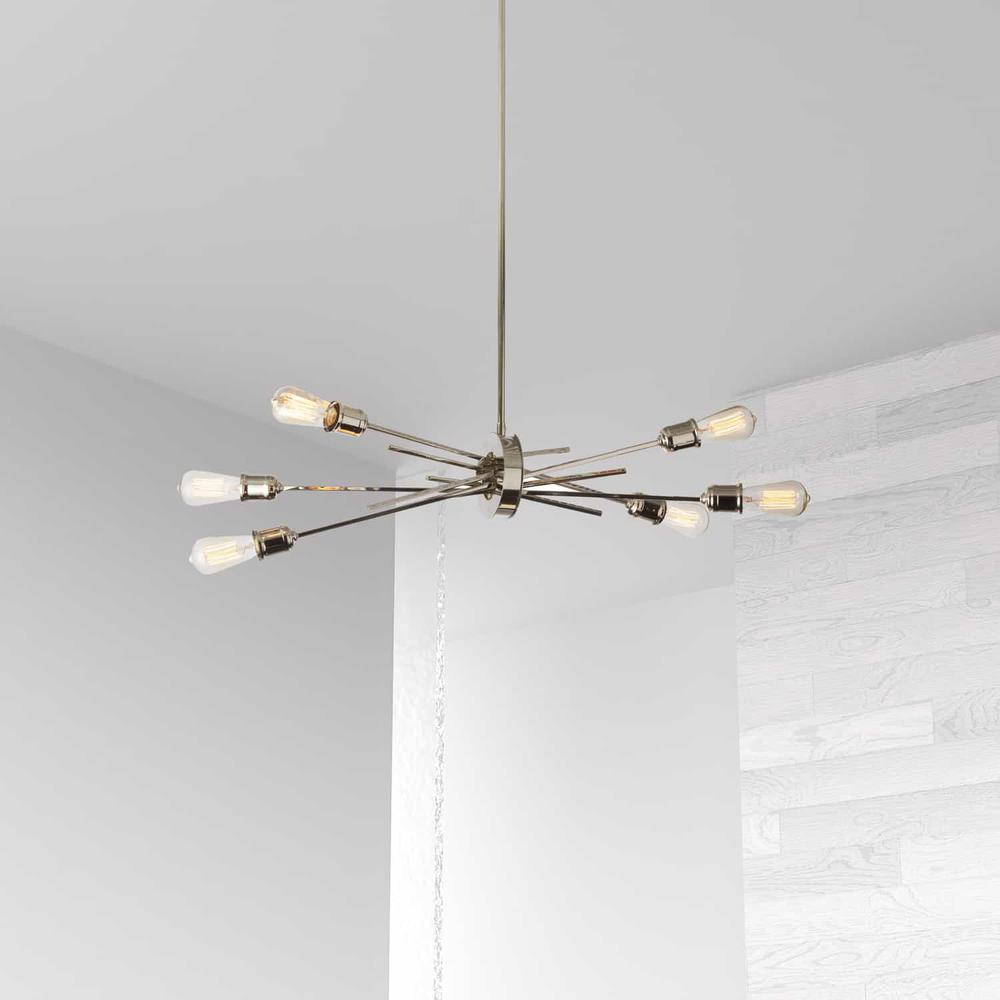 6LT Horizontal Pendant - Burnished Chrome Finish