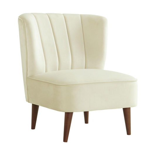 Corbin Tufted Accent Chair in Cream