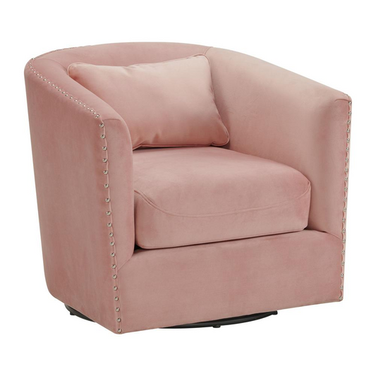 Zola Swivel Chair in Blush