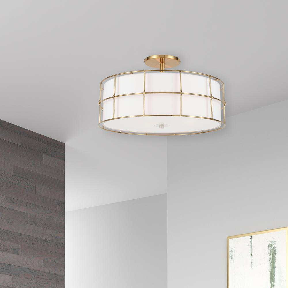 3 Light Semi-Flush Mount