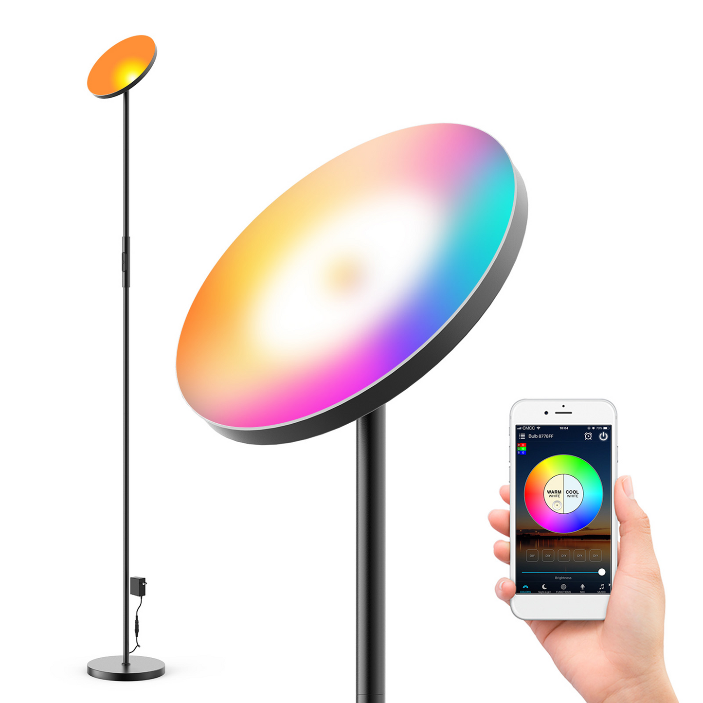 67" Color Changing LED Smart Novelty Floor Lamp