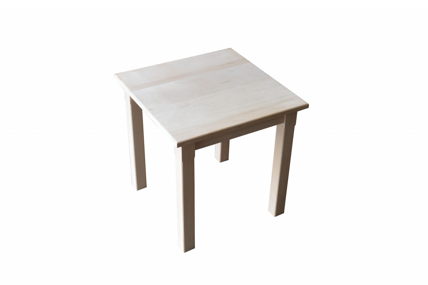 20" Unfinished Solid Wood Square End Table