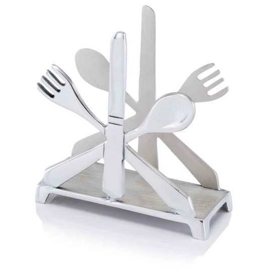 Buffed Cutlery Napkin Holder