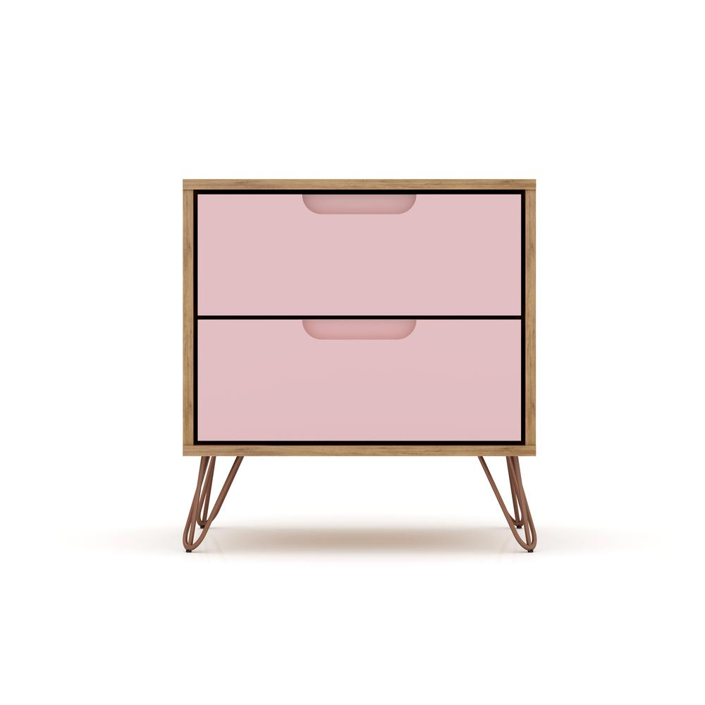 Nightstand in Nature and Rose Pink