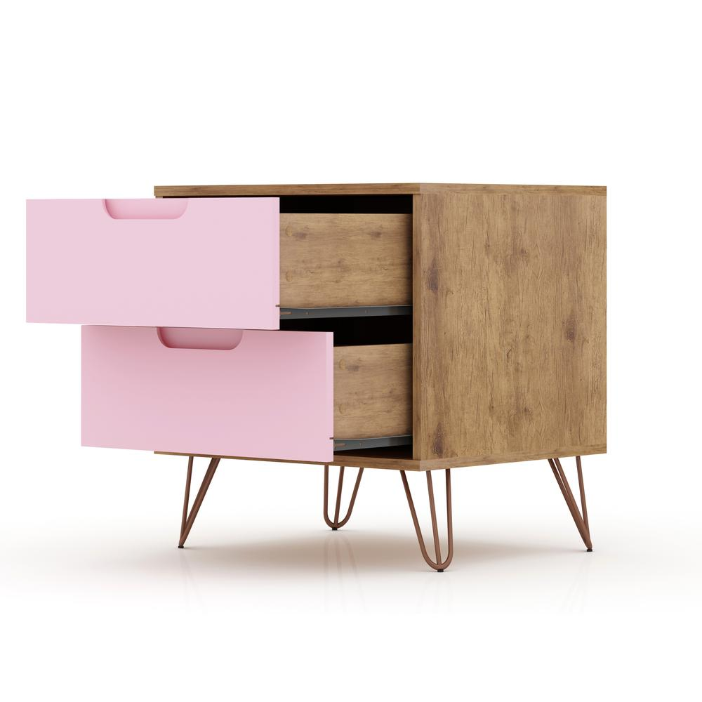 Nightstand in Nature and Rose Pink