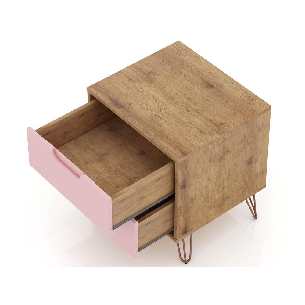 Nightstand in Nature and Rose Pink