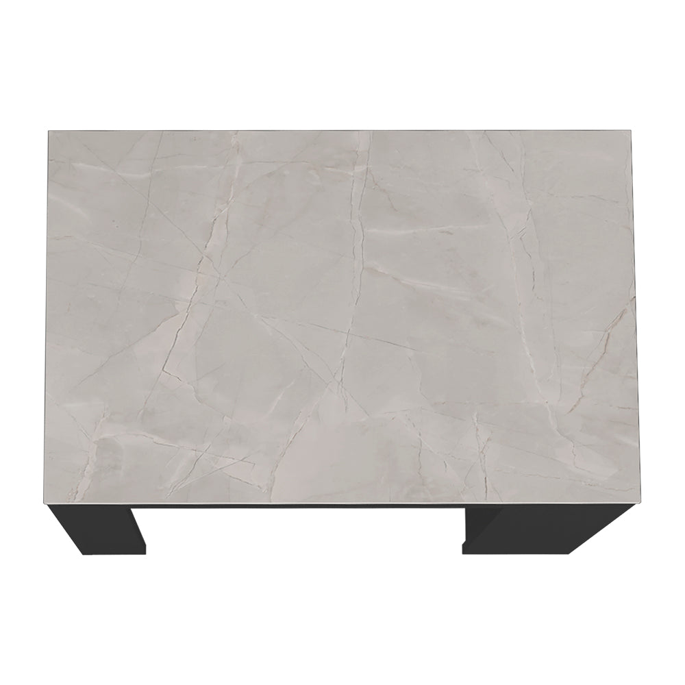 Black Wengue and Ibiza Marble Finish Kitchen Island