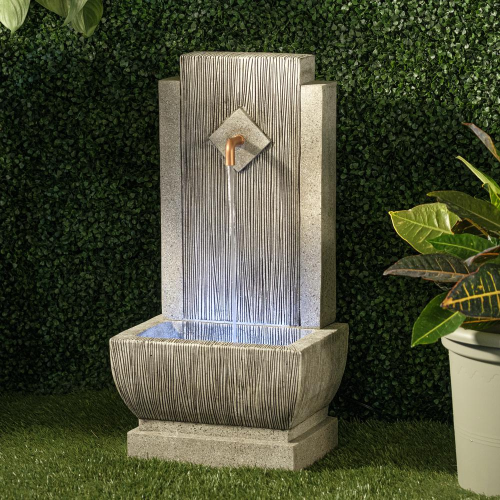 Replenish Resin Fountain w/ LED Lights and Pump