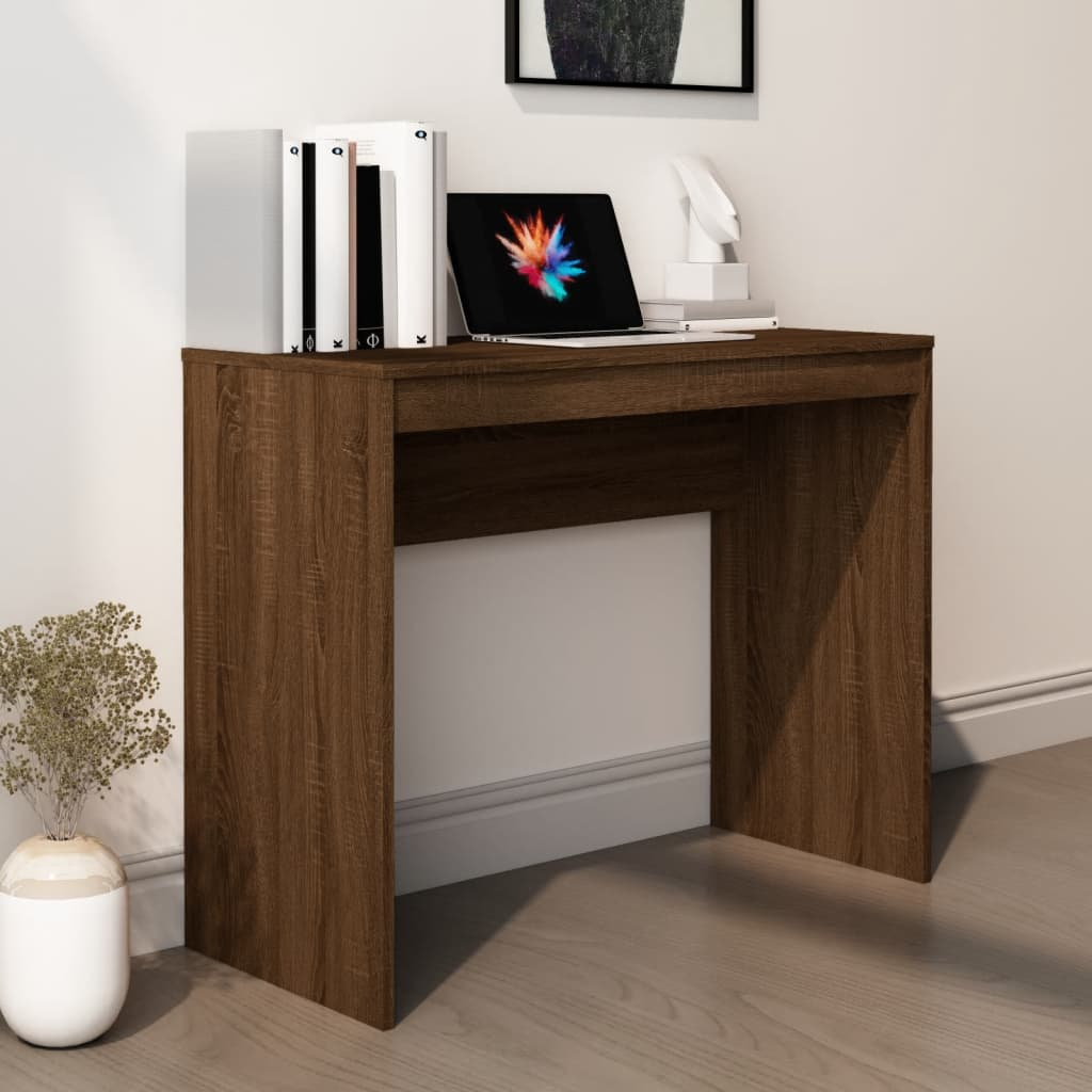 Engineered Wood Brown Oak Desk