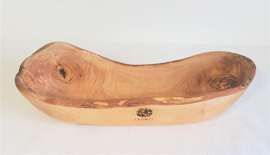 Handmade Olive Wood Serving Basket