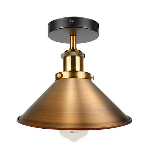 Yellow Brass Pendant Sconce Lamp Vintage Industrial Ceiling Lights