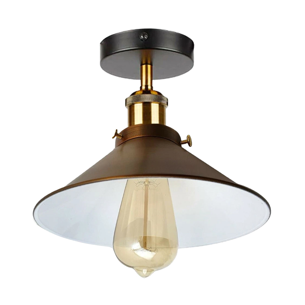 Yellow Brass Pendant Sconce Lamp Vintage Industrial Ceiling Lights